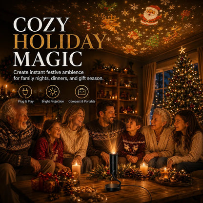 🎄👻 ✨Plug & Play HD Holiday Projector for Christmas & Halloween Decor