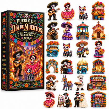 💀🎉 Pueblo del Día de Muertos 2026 — 24-Day Collectible Village Countdown