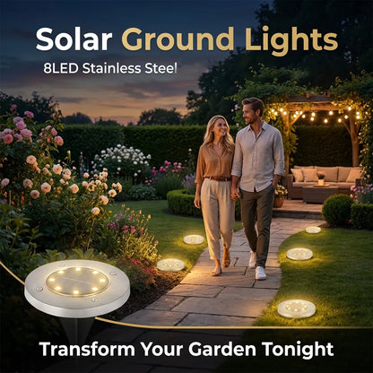 ✨🏡8-LED Solar Garden Lights – Waterproof Outdoor Pathway Decor