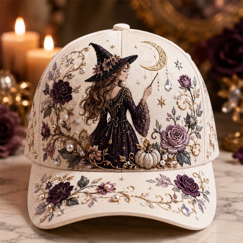 🔥Last Day 50% OFF – 🧙‍♀️✨3D Halloween Embroidery Cap
