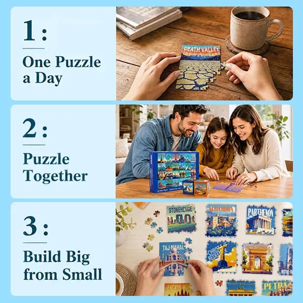 🔥Last Day 49% OFF - 🏞️🧩National Parks Puzzles Advent Calendar | 🏙️🎁 A Holiday Countdown Full of Travel Dreams(📦Buy 2 Free Shipping)