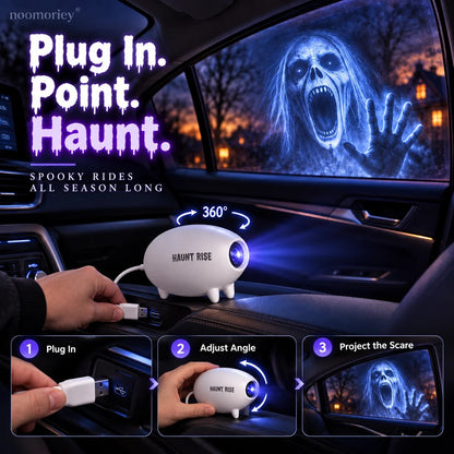 🎃 👻 Haunt Rise Halloween Window Projector-360° Adjustable Stand for Home Decor 🎃
