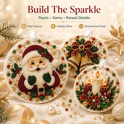 ✨ DIY-Weihnachtsschmuckkollektion aus Perlen und Edelsteinen