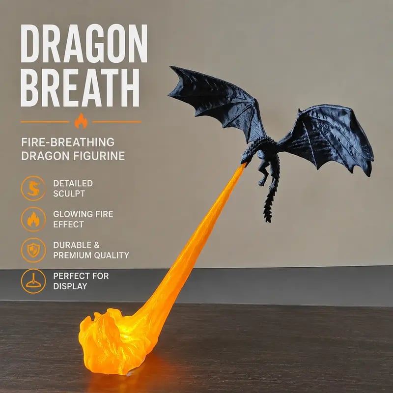 🔥Last Day: 60% OFF🔥 Firebreathing Dragon Book Nook | Realistic Flame Fantasy Shelf Decor