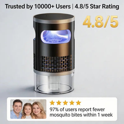 Indoor Insect Trap with Light and Suction Non Zapper Flying Bug Catcher for Mosquitoes Fruit Flies Gnats and Moths