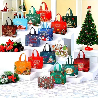 ??Christmas Early Discount 49% Off? Christmas Gift Bags Large Reusable Tote Bags