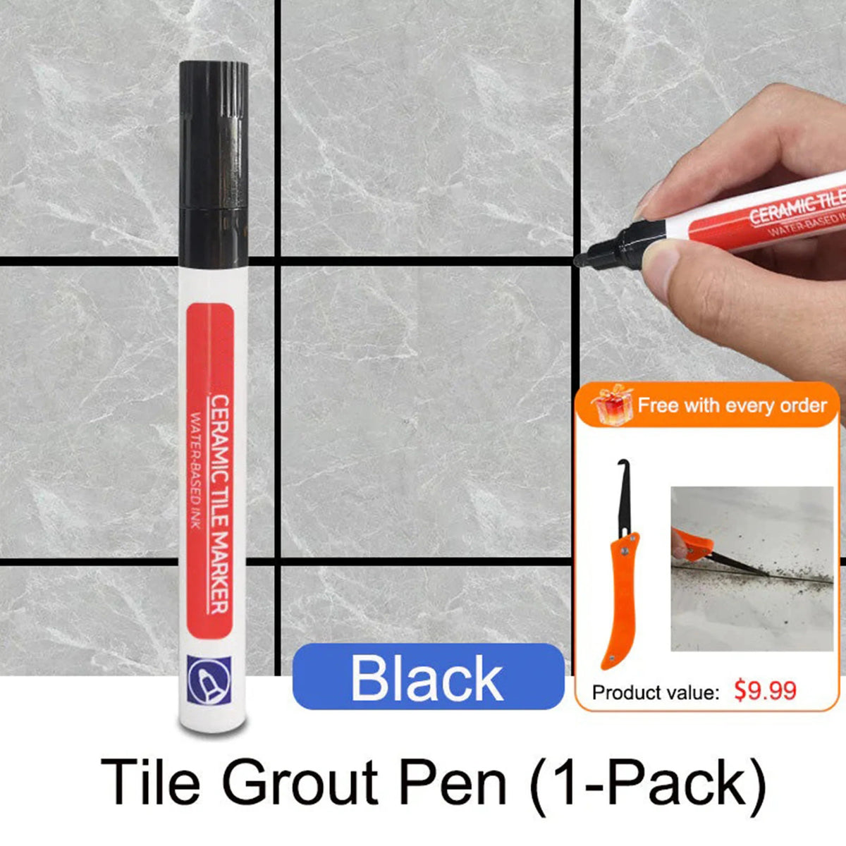 🔥 BUY 2 GET 1 FREE✨Anti-Mold Waterproof Tile Grout Pen