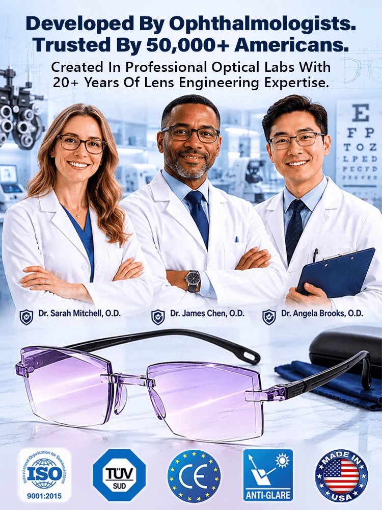 [Regain Your Youthful Vision] 🔥Smart Zoom Diamond-Cut Reading Glasses