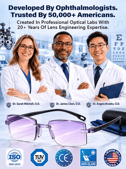 [Regain Your Youthful Vision] 🔥Smart Zoom Diamond-Cut Reading Glasses