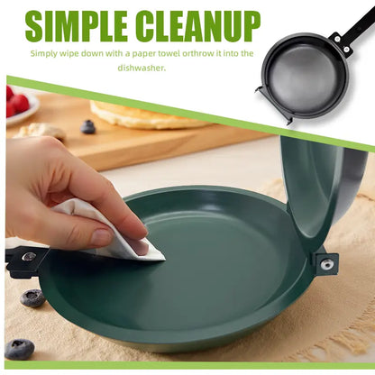 Double-Sided Non Stick Frying Pan Skillet - Non Stick Cookingware for Cook Both Sides, Omelet Easy, Pancake Ready, Suitable for Kitchen & Outdoor Use, Ideal Christmas & New Year Gift
