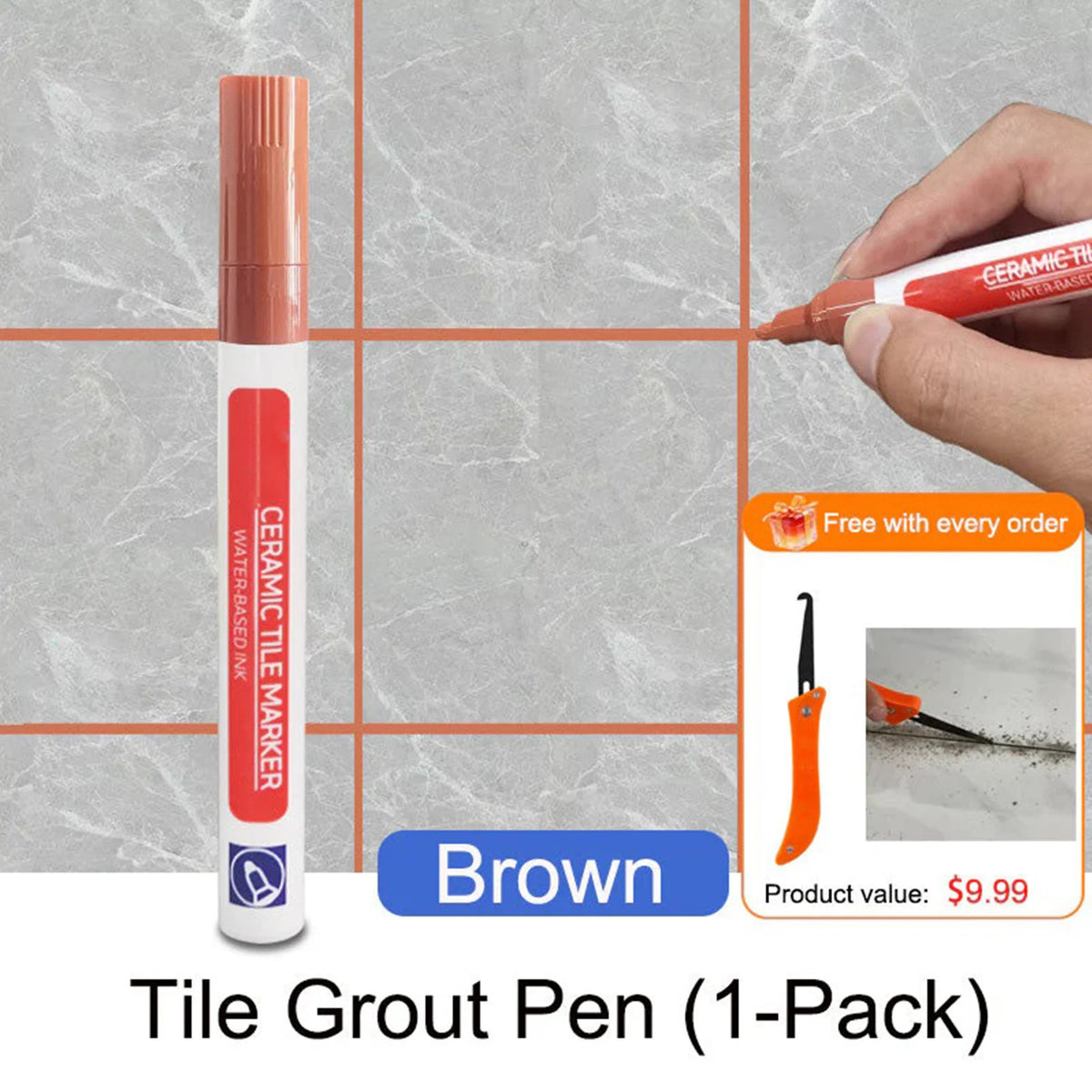 🔥 BUY 2 GET 1 FREE✨Anti-Mold Waterproof Tile Grout Pen