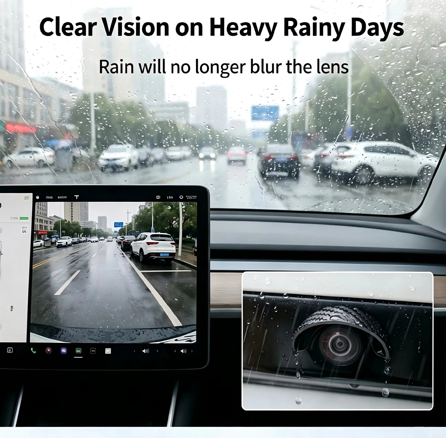 4pcs Car Rear‑View Camera Rain Shield, Soft PVC Sun Shade Cover, Waterproof Protector Hood for Reversing Backup Camera, Rain‑Proof Visor Accessory for Car Side & Rear Camera