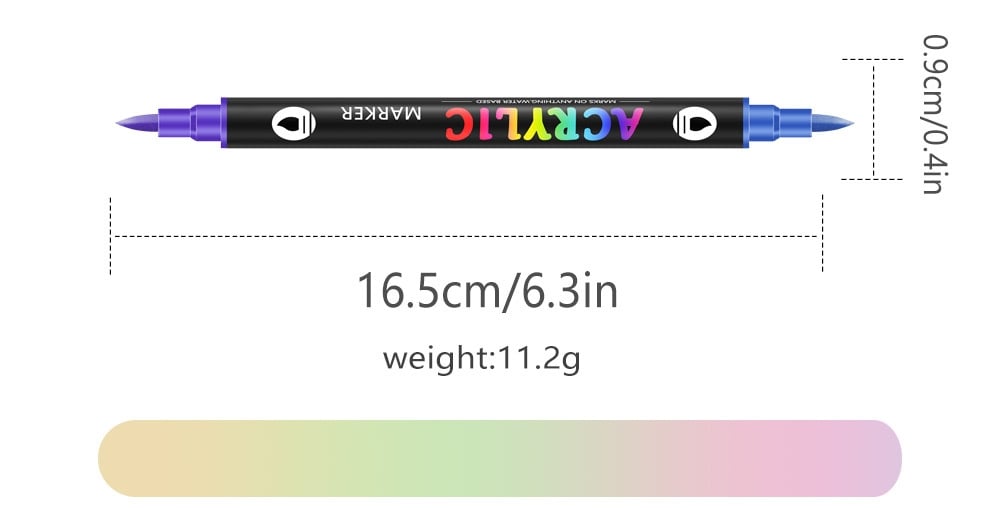 🔥Promotion-49%OFF - Dual Tip Acrylic Paint Pen Marker - 24/48/72 Colours