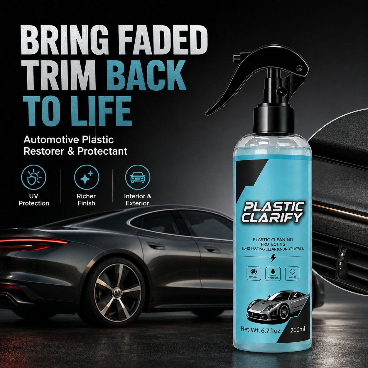 🚗 Automotive Plastic Restorer — Revive, Shine & Protect