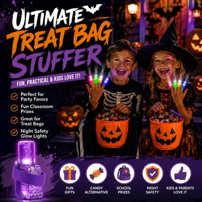 🎃🍬24PCS Halloween Finger Projectors – Fun Party Favor Lights