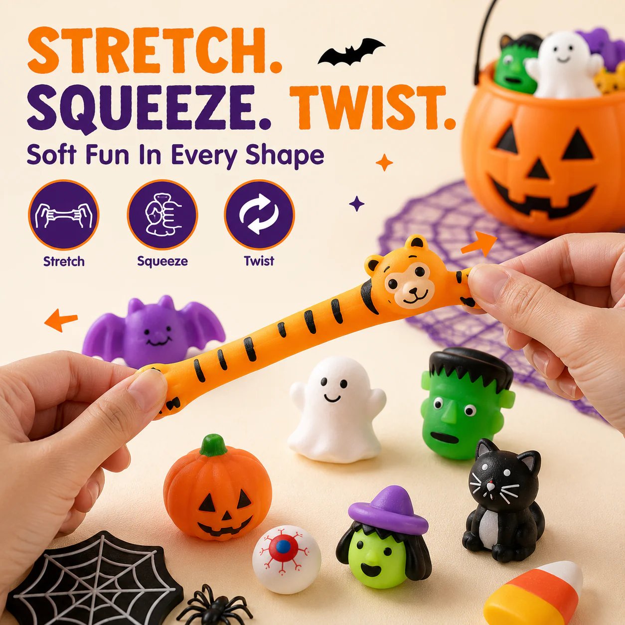 🔥Last Day 50% OFF - 🎃 30PCS Halloween Mini Squishy Toys for Kids