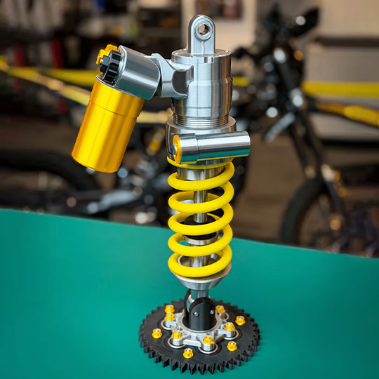🎁Father's Day Limited Sale🔥Inspired Suspension Shock Absorber Lamp - Adjustable LED Light for Gamers & Car Enthusiasts