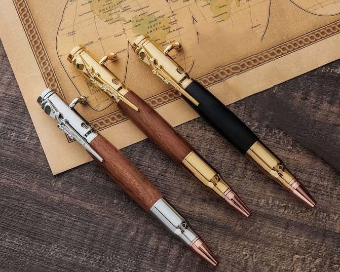 🖊100% Handmade Bolt Action Wooden Bullet PenTM | Crafted From Real Wood & Bullet Casing(Jake Wilson Handmade®) - BUY 3 FREE SHIPPING