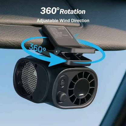 ❄️ Car Clip-On Fan with LED Display – Stay Cool Anywhere You Drive