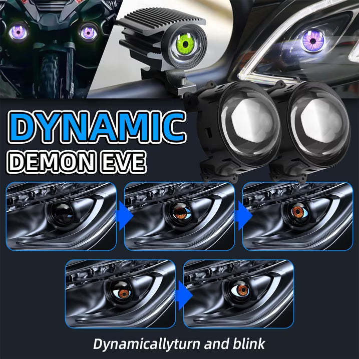 👁️ Demon Eye RGB Headlight Kit – Animated Iris Car Lighting Upgrade
