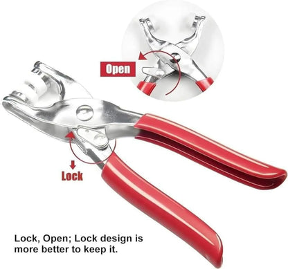 🔥HOT SALE 49% OFF✨100 pcs Invisible Colored Metal Buckle & Manual Pressure Pliers Kit