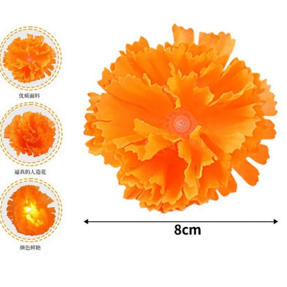 🌼🎃Artificial Marigold Flower LED String Lights