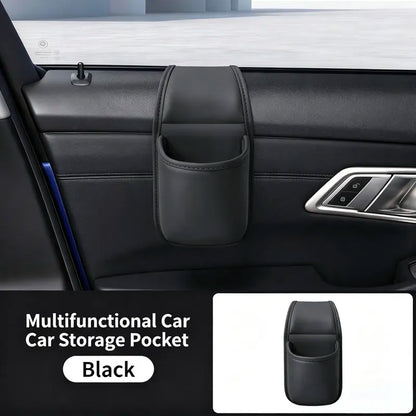 🚗 Slim Leather Car Door & Console Organizer Pocket