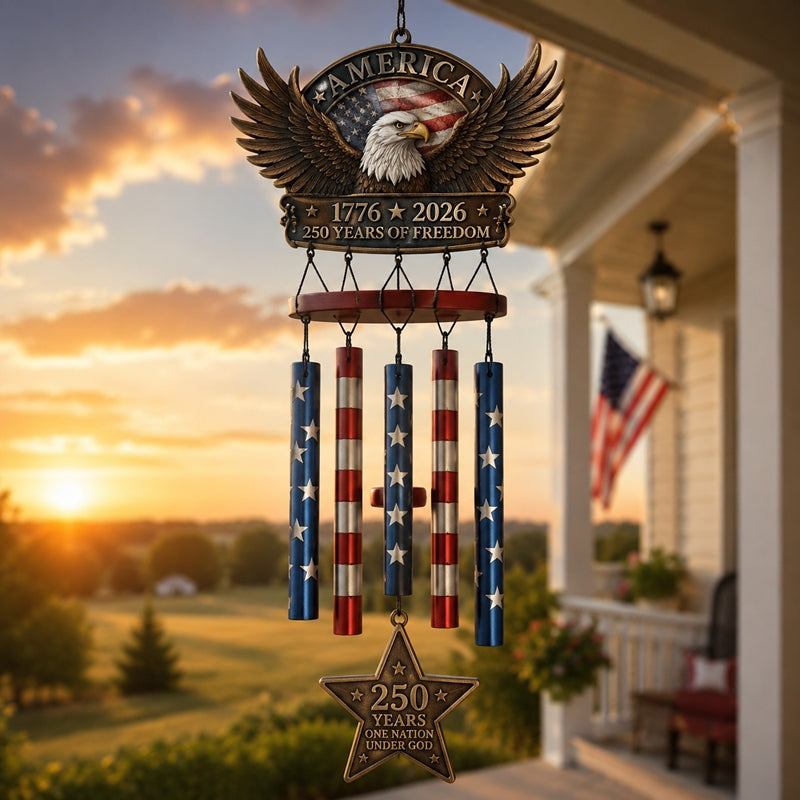 🇺🇸 250 Years of Freedom™ Commemorative Wind Chime | Limited Edition Patriotic Garden Decor 🦅