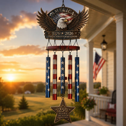 🇺🇸 250 Years of Freedom™ Commemorative Wind Chime | Limited Edition Patriotic Garden Decor 🦅