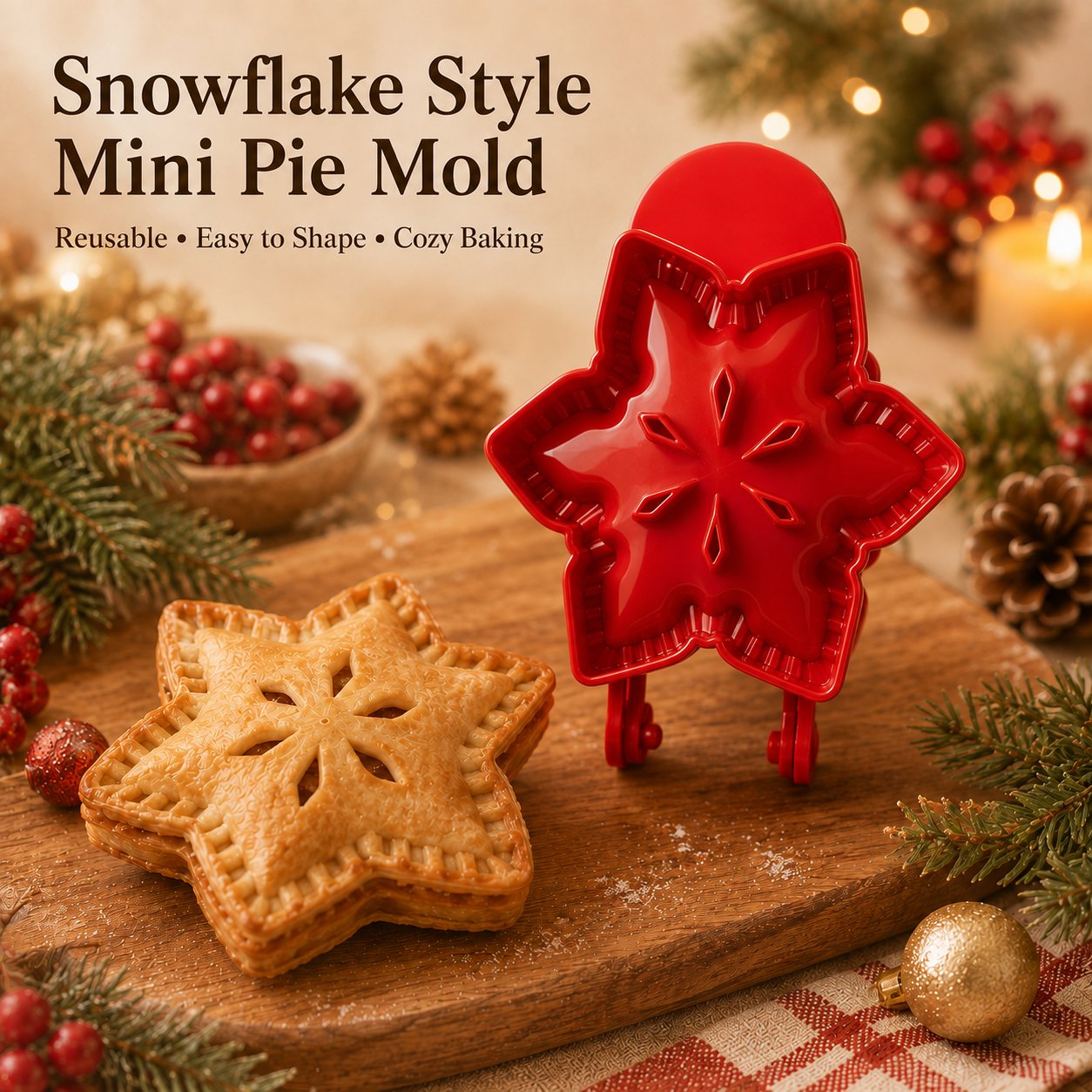 🥧 Beginner-Friendly Mini Hand Pie Press Mold – 6 Fun Shapes for Easy Homemade Pastries 🍎