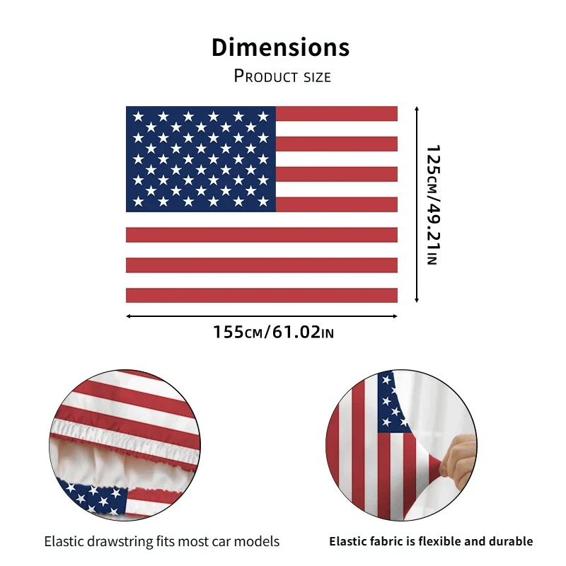 🎁🎉Only $27.5 This Week🌟🎉US Independence Day Car Hood Cover