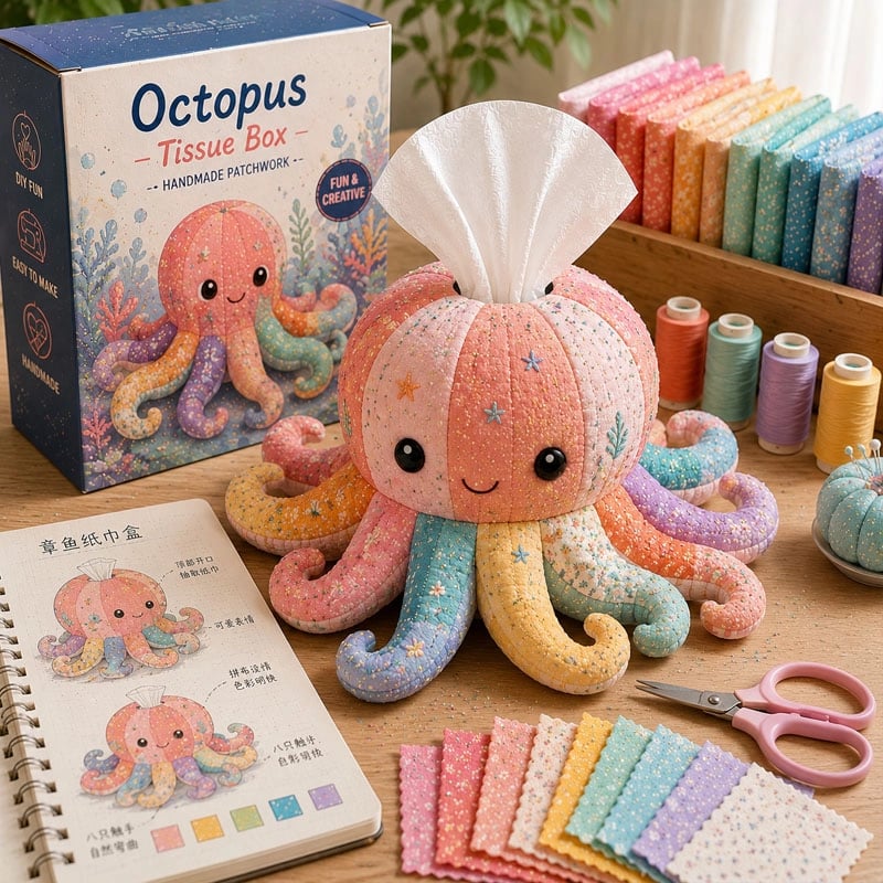 🌟 Crafty Critters DIY Tissue Box Kit – Fun Animal & Ocean Friends!