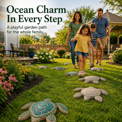🌊 Ocean Animal Stepping Stone Mold – Reusable Garden DIY Mold