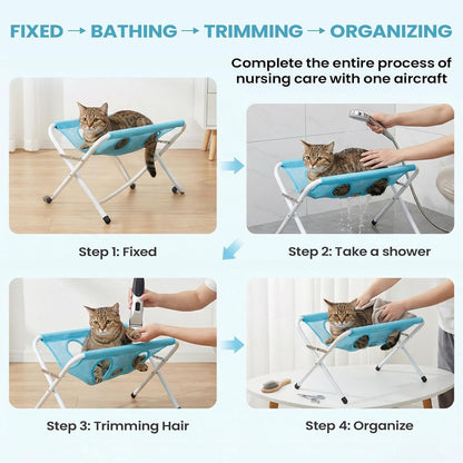 🐾 Pet Grooming Hammock Table – Home Nail Trimming & Care Station