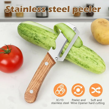 🔥 BUY 1 GET 1 FREE | 2-in-1 Multi-Functional Peeler & Bottle Opener