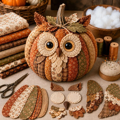 🍂 Animal Pumpkin DIY Sewing Kit – Fall Farmhouse Craft Decor