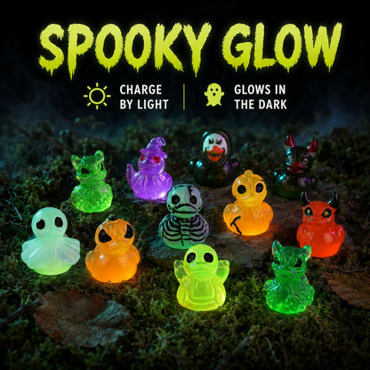 🔥Last Day 50% OFF - 🎃 20PCS Glow-In-Dark Tiny Spooky Resin Decorations