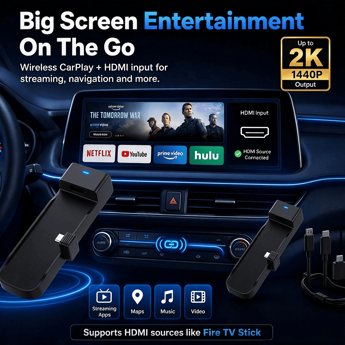 🚘Car TV HDMI Adapter & Wireless CarPlay Converter