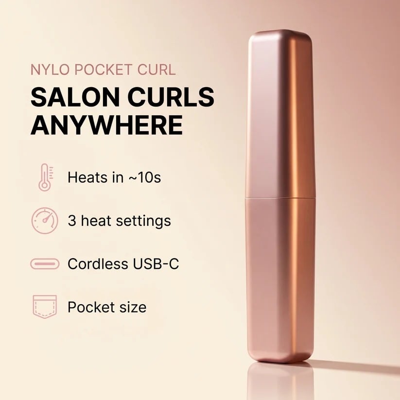 🔥Cordless Ceramic Hair Curler – Fits in Any Bag👜
