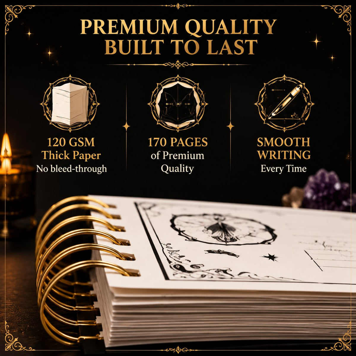 🌙2027 Gothic Weekly Planner – Waiting for the Night Moon & Witchy Organizer ✨