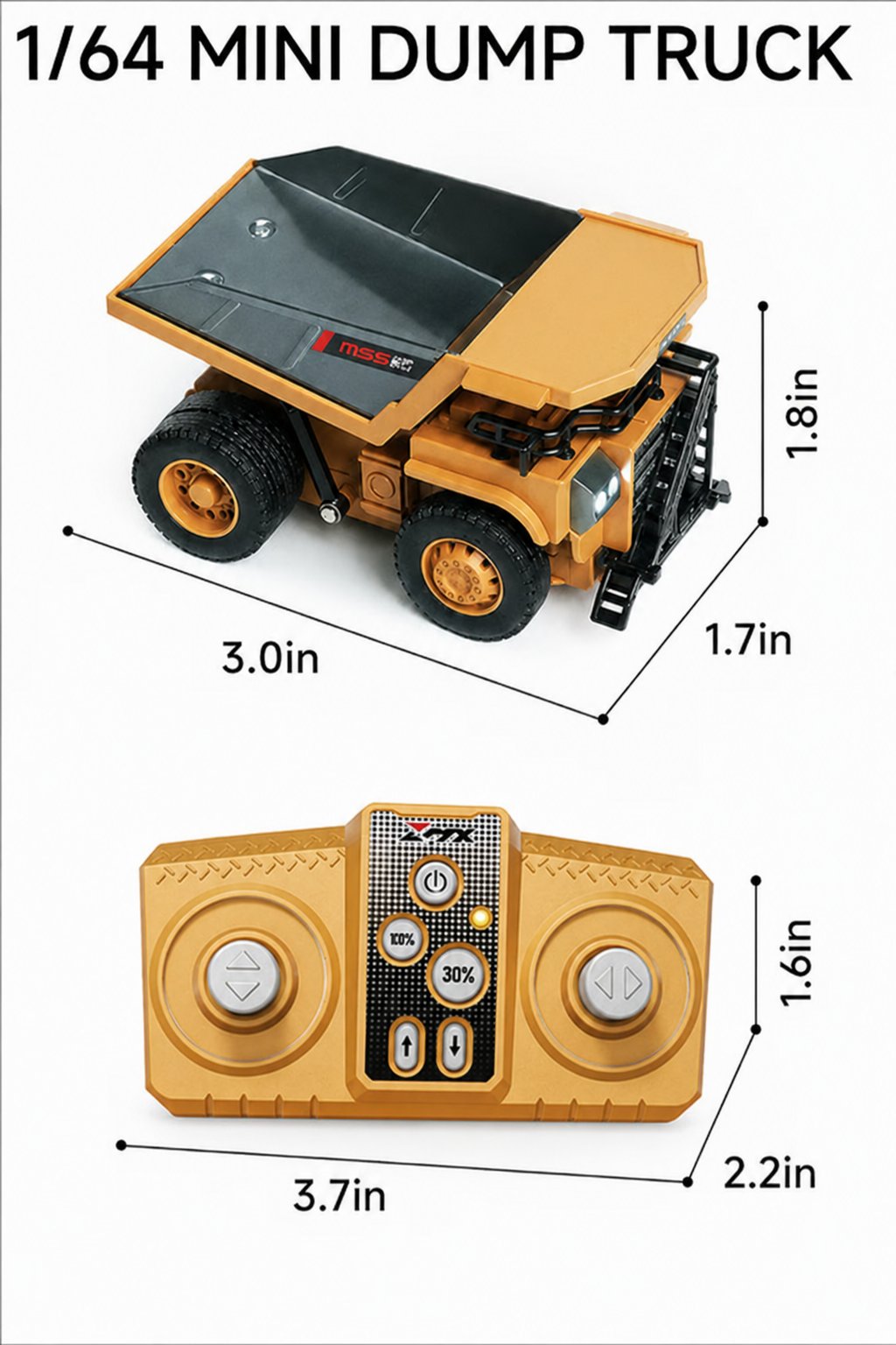 🚜 1:64 Premium Alloy Mini RC Construction Set