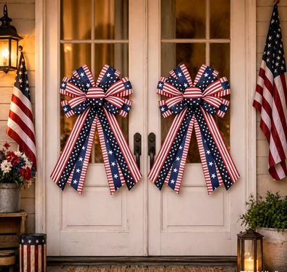 🎁🎁Handcrafted American Flag Wreath Decor for Front Doors 🇺🇸（🎉Best Decorative Effect - 4 PCS）