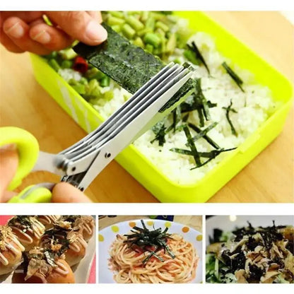 💥 BUY 1 GET 1 FREE✂️ 5-Blade Kitchen Herb Scissors