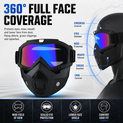 🤿 Auto-Darkening All-Terrain Safety Mask | Anti-Fog & Dustproof All-in-One Shield