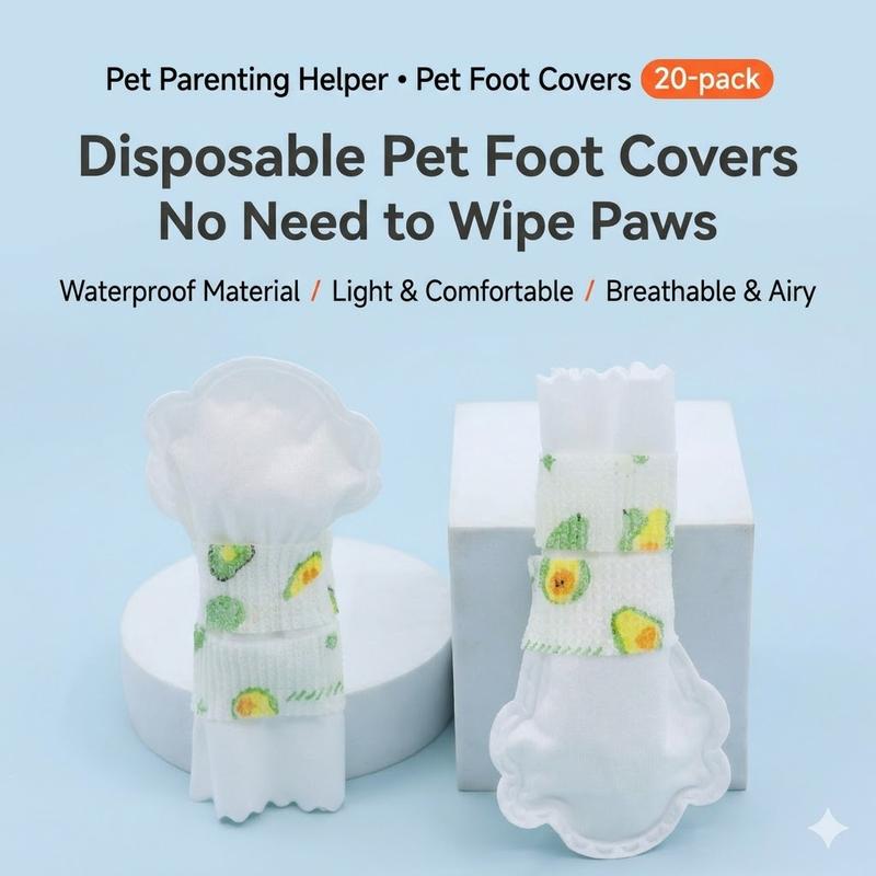 🔥Limited Time 50% Off✨20 Pieces Waterproof Non-Reusable Dog Booties