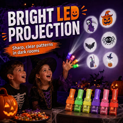 🎃🍬24PCS Halloween Finger Projectors – Fun Party Favor Lights