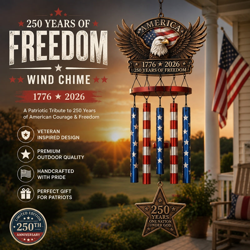 🇺🇸 250 Years of Freedom™ Commemorative Wind Chime | Limited Edition Patriotic Garden Decor 🦅