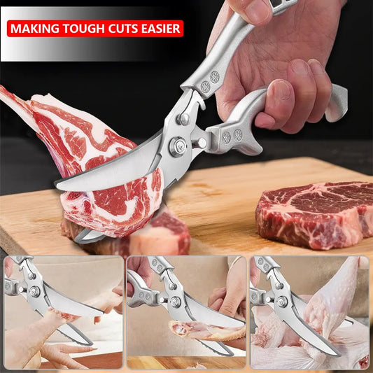 🔥Hot Sale🔥🔪Professional Heavy-Duty Kitchen Shears with Slip Handle & Safety Lock