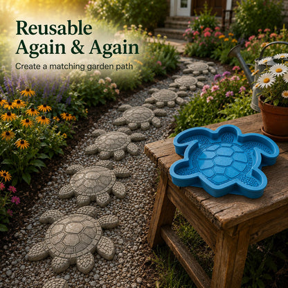 🌊 Ocean Animal Stepping Stone Mold – Reusable Garden DIY Mold