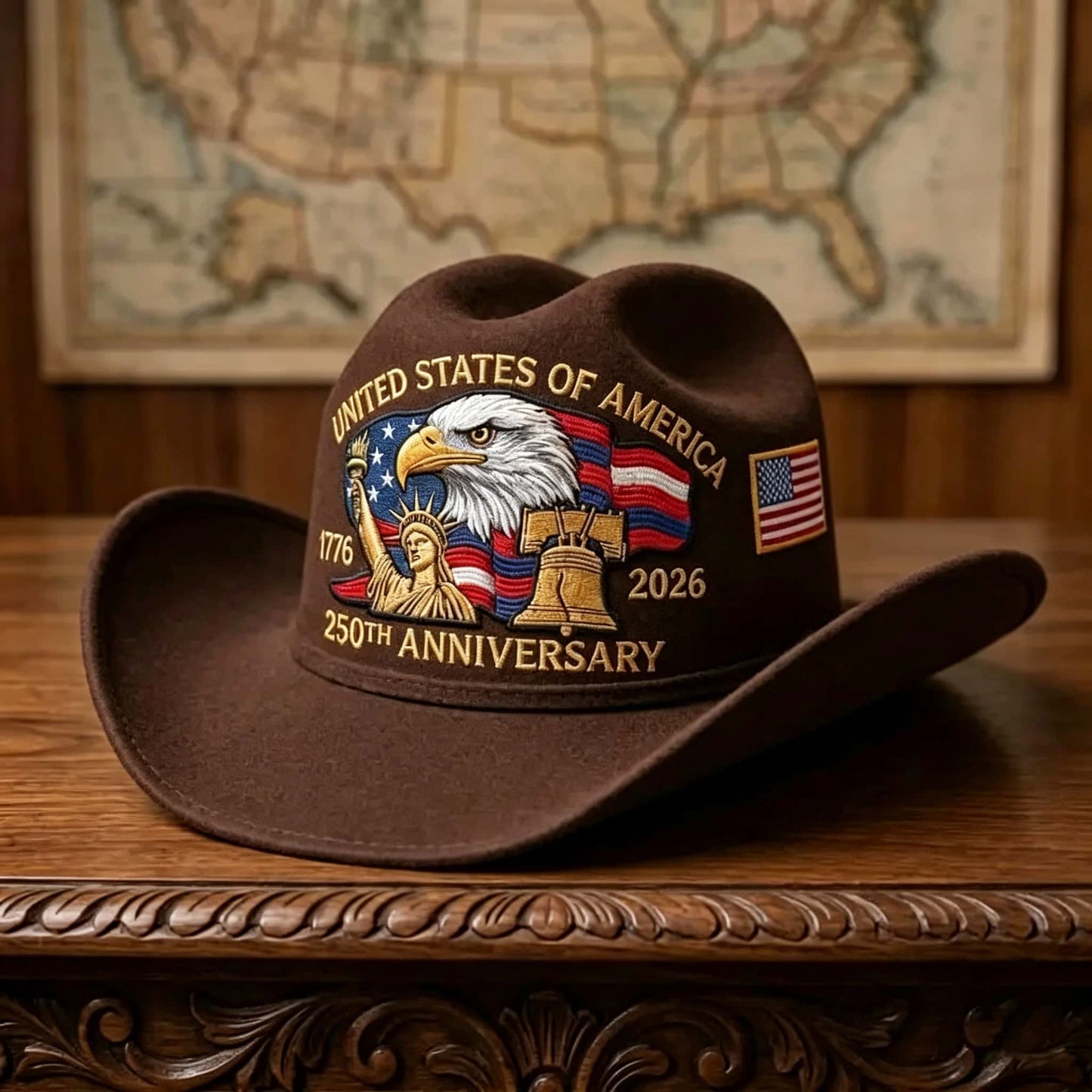 ⚡️Last Day 50% OFF - 250 Years Later — Still StandingTM Patriotic Cowboy Hat